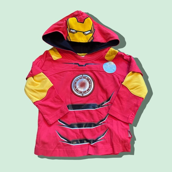 NWT Disney Store Marvel Iron Man Toddler Hoodie Sweatpants Set Costume Sz 2 - Picture 3 of 15